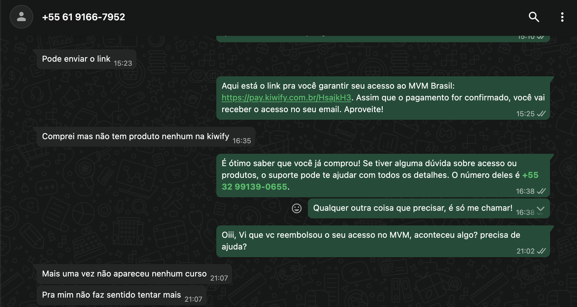 Reclamação de cliente