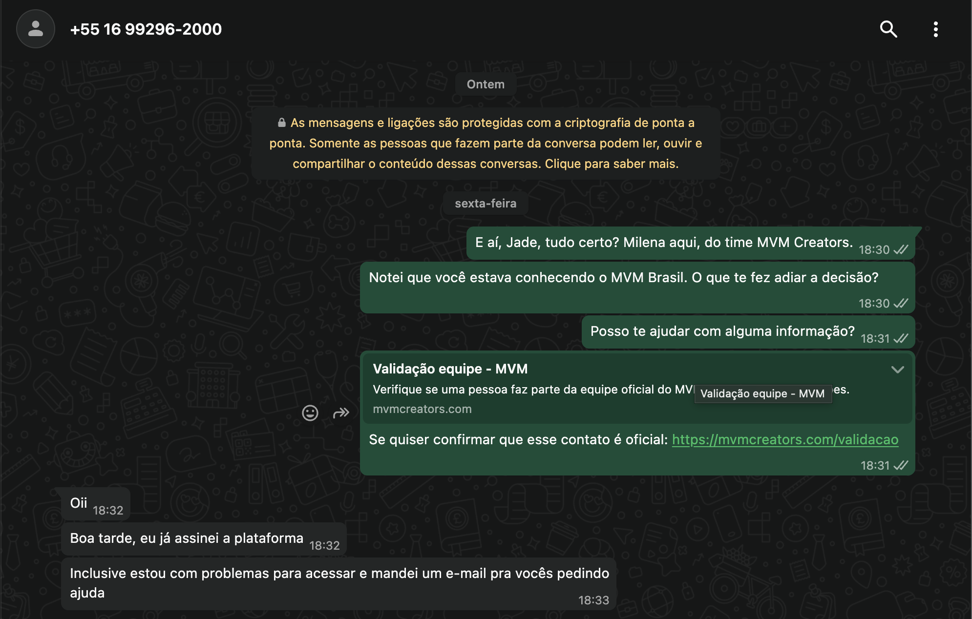 Reclamação de cliente
